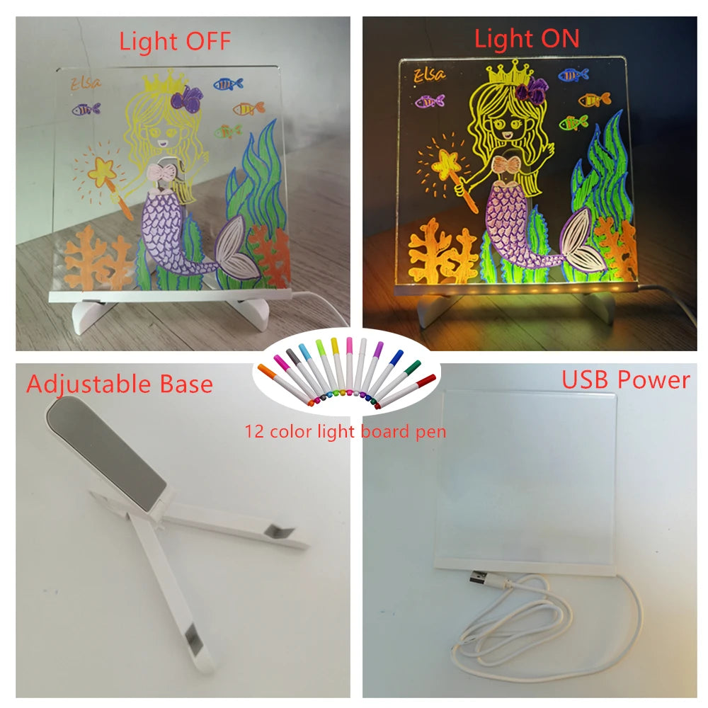 Pizarrón LED personalizable ✨