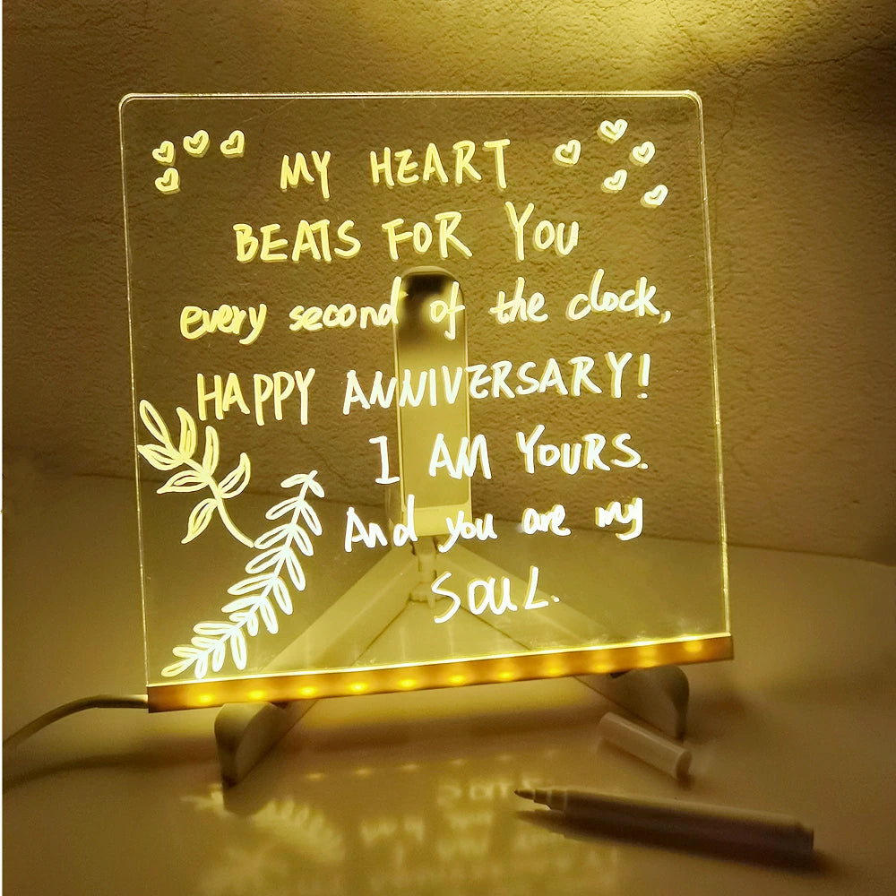 Pizarrón LED personalizable ✨