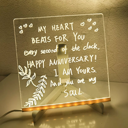 Pizarrón LED personalizable ✨