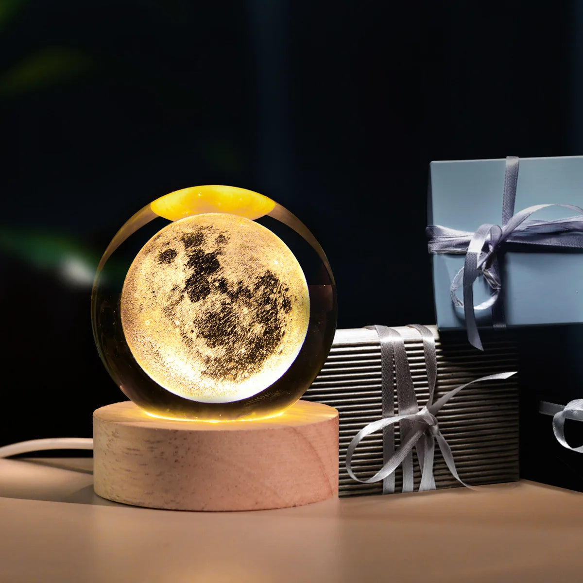 Esfera de cristal LED para decorar✨