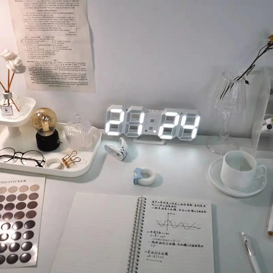 Reloj de mesa 3D con iluminación LED✨